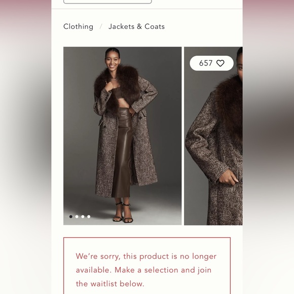 Anthropologie Jackets & Blazers - Anthropologie Brown Trench Coat with Faux Fur